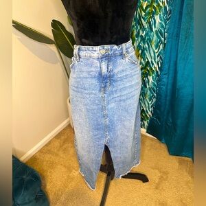 TORRID Light Blue Denim Midi Skirt